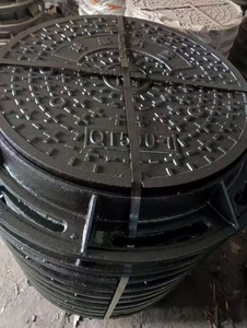 ฝาปิดท่อระบายน้ำเหล็กดัดอ่อนทนทาน ฝาปิดอ่างน้ำเสีย ฝาปิดน้ำฝน สำหรับสิ่งอำนวยความสะดวกด้านการจราจร เจียซิง เหอเป่ย ขัดเงา/เคลือบผง - Product Image 6