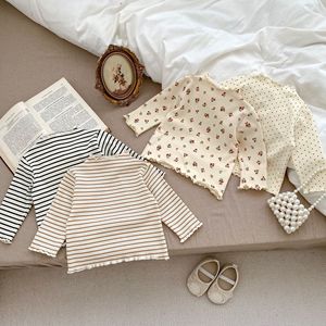 Primavera e autunno ragazzi ragazze camicie con fondo stampato <span class=keywords><strong>bambino</strong></span> manica lunga fiori top di cotone vestiti per bambini - Product Image 2