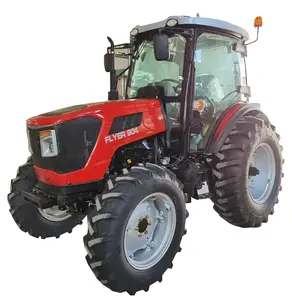 Sertifikat CE kualitas terbaik 90HP 100HP roda traktor dengan kabin AC