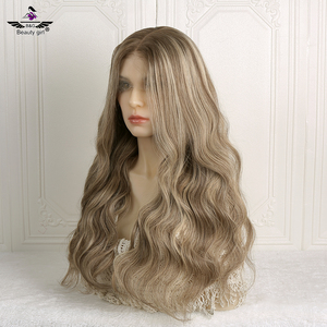Perruques prêtes à porter sans colle couleur blond miel avec cheveux de bébé pour femmes, nœuds blanchis, perruque en cheveux humains - Product Image 2