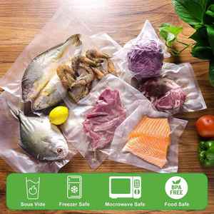 Factory Food Grade 28cm*5m Chamber Vacuum Sealer Bag Roll Security Feature Embossing Custom Sizes for Baby Food Frozen Textured - Product Image 2