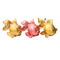 Maison Décoration Polyresin Poisson Rouge Figurine Décor Nautique Résine Or Poisson Statue Table Fengshui Décoration