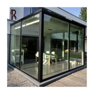 <span class=keywords><strong>Rising</strong></span> Extérieur Patio Taille Personnalisée En Aluminium Serre <span class=keywords><strong>Sun</strong></span> Room Enceinte 4 Saisons Incliné Triangle Toit Solaires Maison En Verre - Product Image 2
