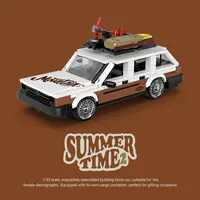 PB PB8824 Nueva ciudad creativa Camping Car Back Future Time Machine Car Model MK2 Ladrillos Juguetes para niños Regalos Juegos de bloques de construcción