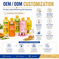 Huile de massage corporelle naturelle blanchissante OEM/ODM Molato avec mélange d'huiles biologiques de fruit de la tasse et de légumes, double dose