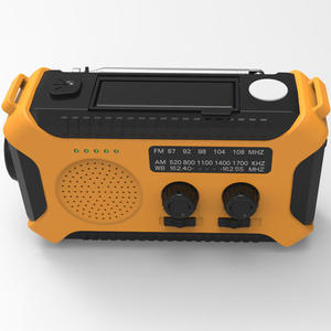 Portable Factory OEM Solar <b>Hand</b> Crank Radio AM FM WB 3 Band 4000mAh Portable Outdoor Camping Radio Weather Alert Rechargeable - Product Image 2