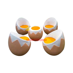 Negozi di strada commerciale scultura decorativa in resina in fibra di vetro tazza di caffè a forma di cerchio arte per <span class=keywords><strong>la</strong></span> progettazione del paesaggio sedia tavolo - Product Image 4