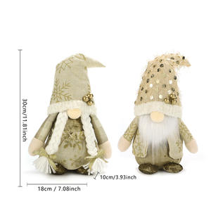 Nuove bambole di peluche nane con cappuccio e cappuccio Creative recano decorazioni natalizie Unisex stile carino con tecnica lavata per alleviare lo Stress - Product Image 2