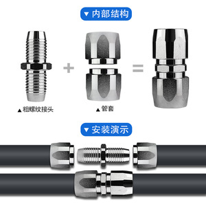 Tuyau de distributeur de carburant/embout d'huile pivotant à 360 degrés de 6/1 pouce, joint universel avec accès pratique - Product Image 3