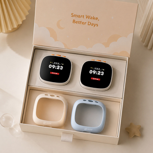 Coffret cadeau réveil intelligent avec affichage double alarme et housses de protection, design moderne pour un usage quotidien - Product Image 1