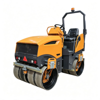 Rouleau vibratoire autoporté à double tambour de 330 kg avec moteur diesel pour le compactage des fossés