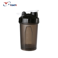 Bouteilles de shaker à protéines pour bébé en plastique biodégradable 2 en 1 de 500 ml, thème anime