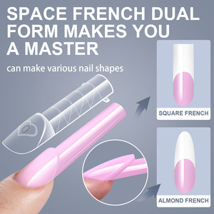 150Pcs Gel X <b>Nail</b> <b>Extension</b> Dual Forms Smart French Line Full Cover Quick Building Mold Custom Logo - Product Image 1