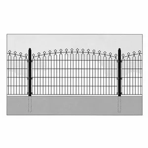 Courtyard Garden Outdoor Decoration mesh fence panels Deco Arco Recto Wave Arco + Wave twin bars 120 150 Height yard fence gate