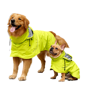 Neon Orange <b>Dog</b> Raincoat Waterproof Hooded Pet <b>Jacket</b> Lightweight Windproof Outdoor Rain Wear For Medium Large <b>Dogs</b> - Product Image 6