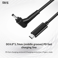 Cable de alimentación USB C macho a DC 5521 de 90 grados con moldeo por inyección PD para laptop, monitor, router, cámara