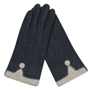 Gants d'hiver pour femmes, coupe-vent, chauds, avec pompon et bouton, design décontracté, compatibles écran tactile, pour la ville, les voyages, la conduite, l'extérieur et le quotidien - Product Image 3