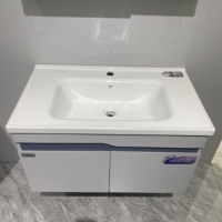 Ensemble de meubles de salle de bain WJL minimaliste mural en acier inoxydable avec miroir grossissant intelligent pour armoires de salle de bain d'hôtel
