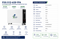 Batterie de stockage d'énergie domestique Fuxile LiFePO4 sur pied 51.2V 628Ah 32kWh 30-40KW avec BMS intelligent 200A intégré CAN RS485