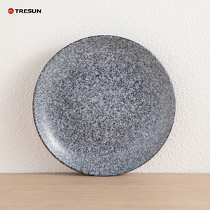 TRESUN 16 pieces Dark Gray Speckled Stoneware <b>Dinnerware</b> <b>Set</b> Plates Bowls coffee cup <b>set</b> Microwave & Dishwasher Safe - Product Image 2