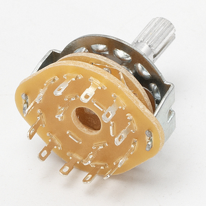 Điện kim loại 2 cực 6 vị trí ROTARY Selector chuyển đổi chuyển đổi quay với 20 mét 18 răng knurl trục và hàn thiết bị đầu cuối - Product Image 5