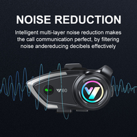 Casque sans fil Y80 étanche IPX6 en ABS pour la conduite et le ski avec réduction du bruit, 25h d'autonomie, portée de 10m