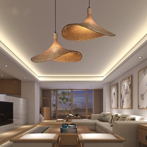 Bamboo Woven Pendant Lamp Oval <b>Led</b> <b>Light</b> 30cm40cm50cm60cm70cm80cm100cm <b>For</b> Tea <b>Room</b> Hotel Guesthouse - Product Image 3