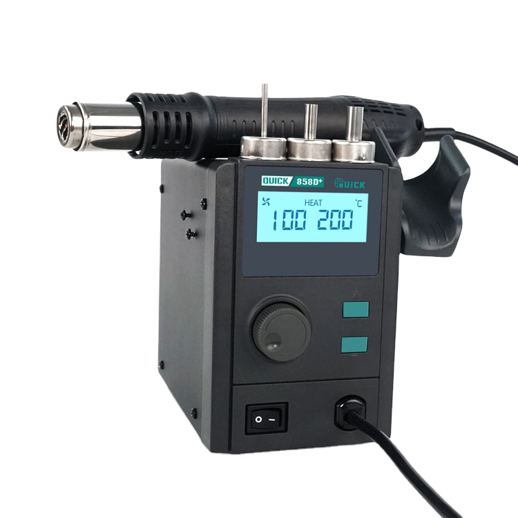 858D Rework Solder Station LED Digital Hot Air Heat Gun ESD Soldering Desoldering Station 700W Computer Phone Ultra-fast Heating