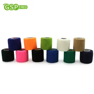 GSPMED-vendaje elástico para uso hospitalario, banda médica autoadhesiva no tejida de 4,5 m de color con adhesivo fuerte y elástico