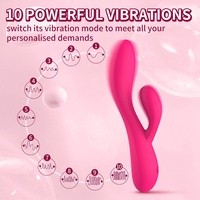 Beliebtes Erwachsenenprodukt Silikon-AV-Stick 10-Frequenz-Vibration mit Tastensteuerung Sofort-Klimax-Gerät Weibliches Masturbationsspielzeug