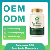 Capsules de zinc et de cuivre en marque blanche, formule premium de minéraux traces, fabricant OEM ODM, usine de capsules de zinc et de cuivre