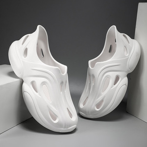 Men's Summer Thick-Soled <b>Clogs</b> White Non-Slip Outdoor Casual Slip-On Sandals Adult Size Available - Product Image 1