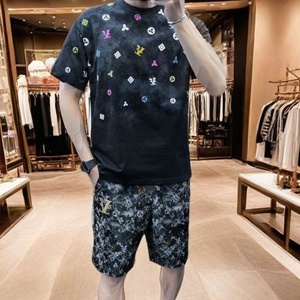 Camiseta de Verano de Diseño de Lujo para Hombre, Estampada, de Manga Corta, Estilo Retro, 100% Algodón, Talla Grande - Product Image 1
