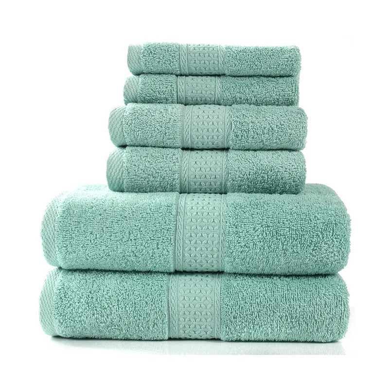 Manufacturers 70*140cm 100otton high absorbent soft cotton resort hotel hand face bath towel set