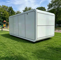 Cabine de sécurité mobile compacte de 10 pieds x 20 pieds, kiosque de sécurité préfabriqué modulaire portable pour extérieur, type Apple Cabin