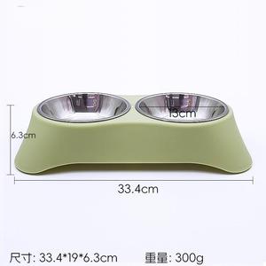 Kaymaz paslanmaz çelik çıkarılabilir çift tutucu köpek yemekleri Pet su ve gıda yükseltilmiş besleyici kase küçük köpekler ve kediler için çanaklar - Product Image 6