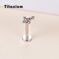 GZN G23 Perhiasan Tindik Badan, Perhiasan Tindik Tindik Bibir Berulir Internal, Perhiasan Barbel Tulang Rawan F136 Titanium Mode Punk