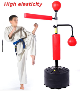 JIKE Adjustable Height <strong>Free</strong> <strong>Standing</strong> Pedestal Boxing Punching <strong>Bag</strong> with Spinning Bar Solid PU Material Water Sand Filling - Product Image 6