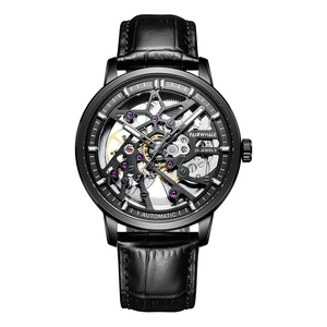 Relojes mecánicos de esqueleto, <span class=keywords><strong>reloj</strong></span> mecánico con movimiento <span class=keywords><strong>Visible</strong></span> Tourbillon, relojes impermeables de acero inoxidable 316l - Product Image 3