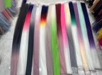 DELACE usine en gros dernière robe tissu de tulle coloré avec des costumes de performance dégradé de couleur tulle maille dentelle tissu