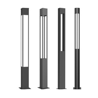 Lampe de jardin carrée Villa extérieur étanche Led aluminium haut pôle paysage réverbère