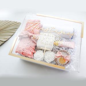 OEM مخصص تذكار صندوق أكريليك التعميد شخصية الطفل أول صندوق بالتواصل مع اسم مربع هدية باوتيزو الاكريليك فارغة - Product Image 2