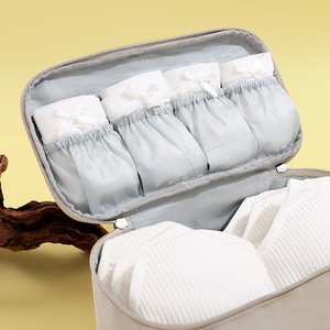 Bebelove Travel <b>Bra</b> Storage Bag Large Capacity Portable Underwear Organizer For Trip Rectangle Gray Light <b>Blue</b> Pink Brown Cyan - Product Image 3