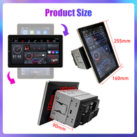 Autoradio Rotatif Android 2 Din 10,1 Pouces, Lecteur Multimédia MP5 DVD Audio de Voiture avec Navigation GPS et Carplay