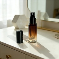 Flacon de parfum carré en verre à paroi épaisse anti-fuite 10 ml, vaporisateur à fine brume, atomiseur vide avec bouchon à vis
