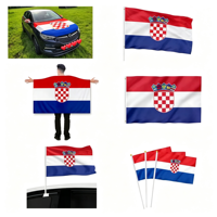 Housse de capot de voiture avec drapeau de la Croatie, logo croate personnalisé, élastique, pour rétroviseur, décoration pour événements sportifs