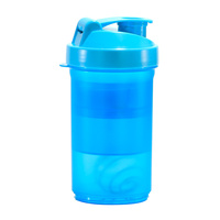 Bouteille shaker multifonctionnelle pour protéines avec compartiment de rangement