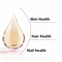 Complément de beauté végétalien OEM à dissolution orale en film mince, peptides de collagène en bandes orales pour la santé des cheveux, des ongles et de la peau