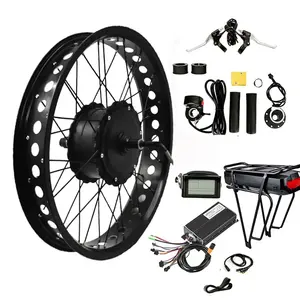 Ebike Kit 29 "Fat Tire Vorder-/Hinterrad nabe Motor zusammen klappbares Elektro fahrrad 1000w Fett reifen Kits Lithium batterie Smart Controller