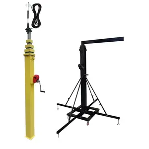 3m 4m 5m 6m 9m 10m fast mechanical lift Tactical RF Communications telescopic tripod manual winch mast